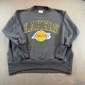 Abercrombie & Fitch Women’s Los Angeles Lakers Sweatshirt Gray Logo Size Large